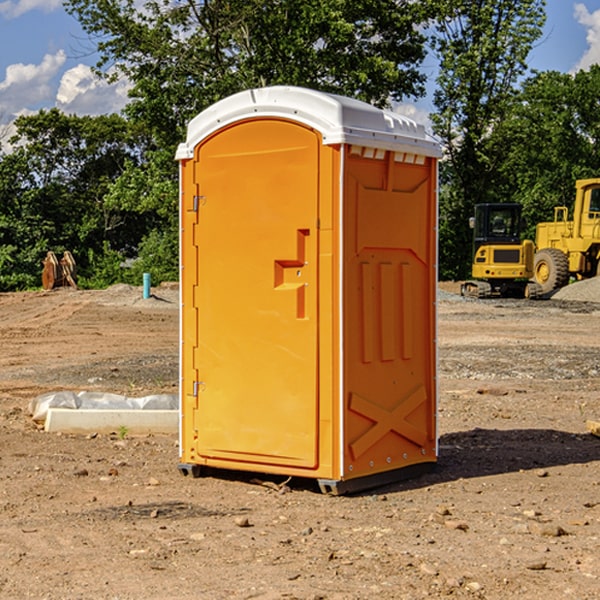 how often are the portable restrooms cleaned and serviced during a rental period in Mangham LA